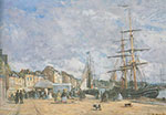 Eugene Boudin, The Quay at Trouville Fine Art Reproduction Oil Painting
