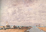 Eugene Boudin, Trouville, Low Tide Fine Art Reproduction Oil Painting