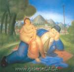 Fernando Botero, Loving Couple Fine Art Reproduction Oil Painting
