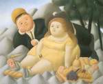 Fernando Botero, Picnic in the Mountains Fine Art Reproduction Oil Painting