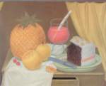 Fernando Botero, Still Life with Cake Fine Art Reproduction Oil Painting