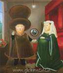 Fernando Botero, The Arnolofini Marriage Fine Art Reproduction Oil Painting