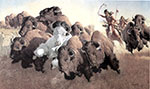 Frank MacCarthy,  The Pursuit of the White Buffalo Fine Art Reproduction Oil Painting
