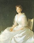 Frank W. Benson, Portrait in White Fine Art Reproduction Oil Painting
