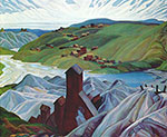Franklin Carmichael, A Northern Silver Mine Fine Art Reproduction Oil Painting
