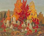 Franklin Carmichael, Red Maples Fine Art Reproduction Oil Painting