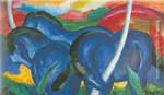 Franz Marc, The Large Blue Horses Fine Art Reproduction Oil Painting