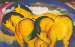 Franz Marc, The Little Yellow Horses Fine Art Reproduction Oil Painting