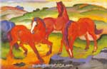 Franz Marc, The Red Horses Fine Art Reproduction Oil Painting