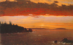 Frederic Edwin Church, Schoodic Peninsula from Mount Desert, Sunrise Fine Art Reproduction Oil Painting