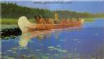 Frederic Remington, Radisson and Groseilliers Fine Art Reproduction Oil Painting