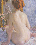 Frederick Frieseke, Reflections (Marcelle) Fine Art Reproduction Oil Painting