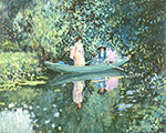 Frederick Frieseke,  Two Ladies in a Boat Fine Art Reproduction Oil Painting