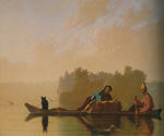 George Caleb Bingham, Fur Traders Descending the Missouri Fine Art Reproduction Oil Painting