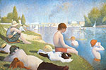 Georges Seurat, Bathing at Asnieres Fine Art Reproduction Oil Painting
