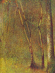 Georges Seurat, In the Woods at Pontaubert Fine Art Reproduction Oil Painting