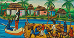 Gerard Valcin, Haitian River Fine Art Reproduction Oil Painting