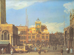 Giovanni Canaletto, Piazza San Marco: the Clocktower Fine Art Reproduction Oil Painting