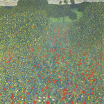 Gustave Klimt, Poppy Field Fine Art Reproduction Oil Painting