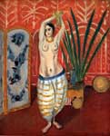 Henri Matisse, Odalisque with a Green Plant and Screen Fine Art Reproduction Oil Painting