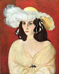 Henri Matisse, The White Feather Fine Art Reproduction Oil Painting