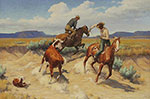 Irvin Shorty Shope, Roping a Wild One Fine Art Reproduction Oil Painting