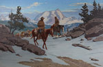 Irvin Shorty Shope, Twix Beaver Stream and Trading Post  Fine Art Reproduction Oil Painting