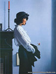 Jack Vettriano, A Valentine Rose Fine Art Reproduction Oil Painting