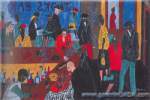 Jacob Lawrence, There Is an Average of Four Bars to Every Block Fine Art Reproduction Oil Painting