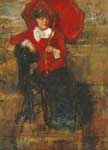 James Ensor, The Lady with the Red Parasol Fine Art Reproduction Oil Painting