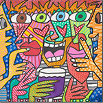 James Rizzi, Lets Go and Paint The Town Fine Art Reproduction Oil Painting