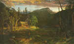 Jasper Francis Cropsey, The Backwoods of America Fine Art Reproduction Oil Painting