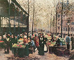 Jean Beraud, Les Halles Fine Art Reproduction Oil Painting