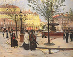Jean Beraud, Outside the Theatre-Francais Fine Art Reproduction Oil Painting