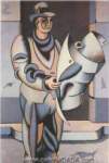 Jean Helion, The Blue Reader Fine Art Reproduction Oil Painting
