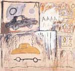 Jean-Michel Basquiat,  Cadillac Moon Fine Art Reproduction Oil Painting