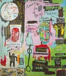 Jean-Michel Basquiat, In Italian (2 panels) Fine Art Reproduction Oil Painting