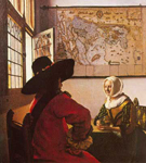 Johannes Vermeer, Officer and Laughing Girl Fine Art Reproduction Oil Painting