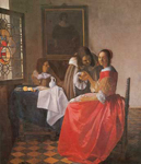 Johannes Vermeer, The Girl with the Wine Glass Fine Art Reproduction Oil Painting
