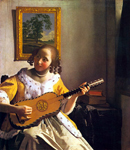 Johannes Vermeer,  The Guitar Player Fine Art Reproduction Oil Painting