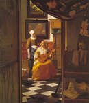 Johannes Vermeer, The Love Letter Fine Art Reproduction Oil Painting