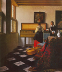 Johannes Vermeer, The Music Lesson Fine Art Reproduction Oil Painting