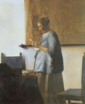 Johannes Vermeer, Woman in Blue Reading a Letter Fine Art Reproduction Oil Painting