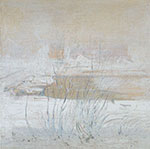 John Henry Twatchman, Bridge in Winter Fine Art Reproduction Oil Painting