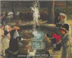 John Sloan, Throbbing Fountain Maddison Square Fine Art Reproduction Oil Painting