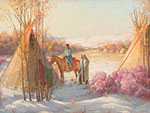 Joseph Henry Sharp, Winter Squaw Dance, Crow Reservation, Montana Fine Art Reproduction Oil Painting