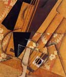 Juan Gris, Guitar and Glass Fine Art Reproduction Oil Painting