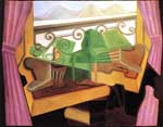 Juan Gris,  Open Window with Hills Fine Art Reproduction Oil Painting