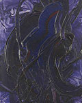 Kazuo Shiraga, Tomomori Jusui (Blue Fudo flame) Fine Art Reproduction Oil Painting