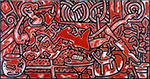 Keith Haring, Red Room Fine Art Reproduction Oil Painting